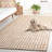 Altaira Natural Fiber Hand Loomed Jute/Wool/Cotton Chevron Rug in Natural/Ivory-1699624755