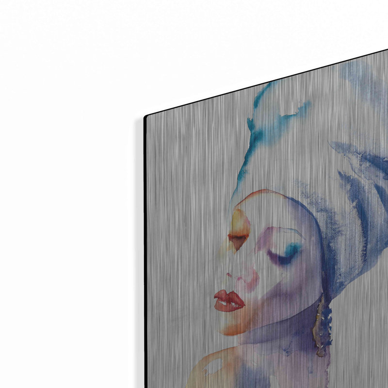 "Femme en bleu" par Alan Majchrowicz, H 16 po x l 12 po