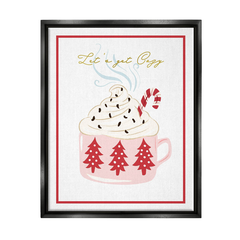 «Let's Get Cozy Pink Cocoa» par The samedi Evening Post - impression sur bois, H 31 po x l 25 po x P 1,7 po