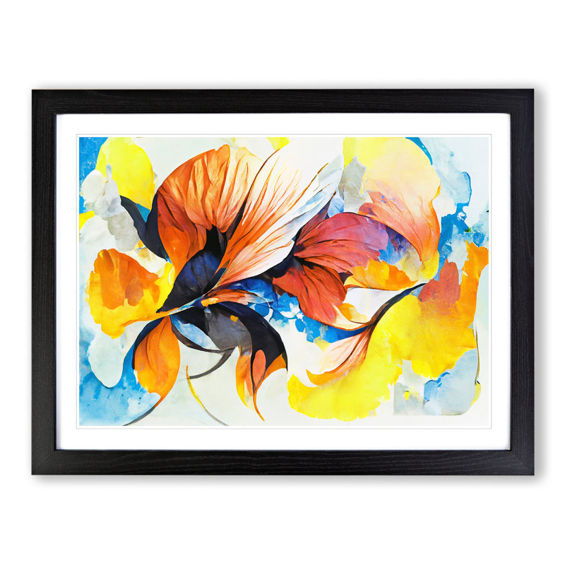 Flowers - Framed Print, Black Framed, 46cm H x 64cm W