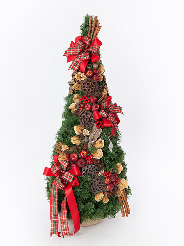 Kratka Artificial Pine Christmas Tree, 3.61ft H x 1.48ft W x 1.48ft D
