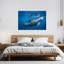 Swimming Dolphins Blue Ocean Peaceful Serene Dolphin Nature Ocean Wall Art Print by Barathieu Gabriel - Wrapped Canvas Print-512241850