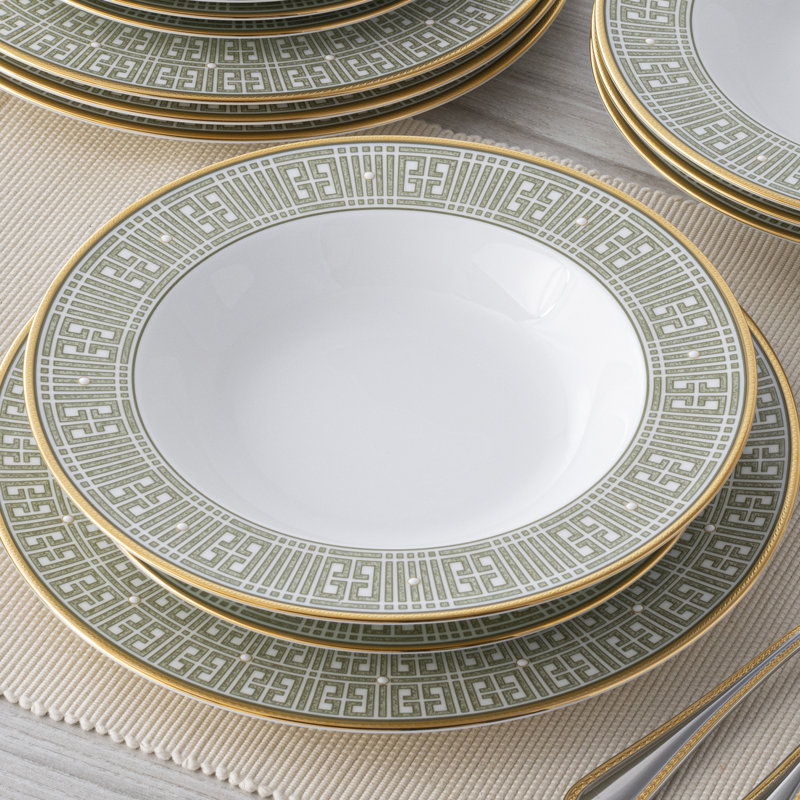 Bols à soupe Noritake Infinity, 8 1/2 po, 12 oz, Vert / doré