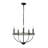 26'' 5-light Modern Matt Black Classic Candelabra Chandelier Industrial Candle Pendant Light For Living Room Dining Room And Entryway	