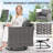 Aldos All Weather Outdoor Patio Swivel Rocker Conversation Set With Thick Cushions and Table