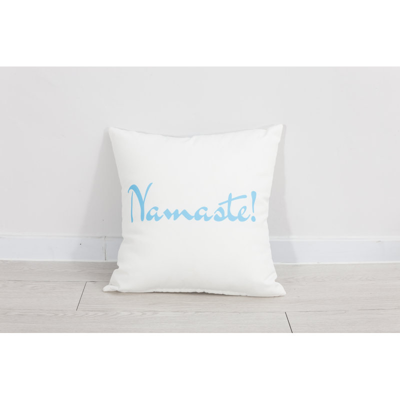 Ahlanni Indoor / Outdoor Square Throw Pillow Cover, Blue/White