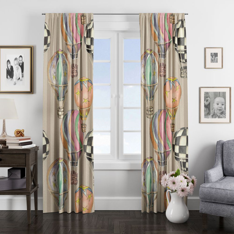 Panneaux de rideaux géométriques semi-transparents, L 40 po x L 82 po