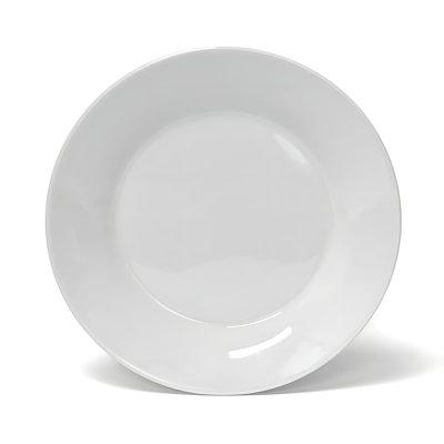 Assiette à salade en porcelaine blanche Utopia de 7,5 pouces, résistante aux éclats (ensemble de 6)