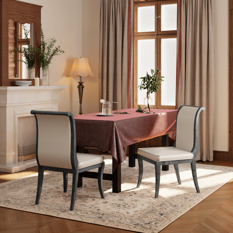 Chaises de salle à manger ergonomiques en tissu gris pour des décors élégants