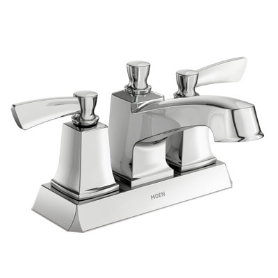 MOEN Conway Two-Handle Centerset Bathroom Faucet with Drain Assembly in Spot Resist Brushed Nickel
