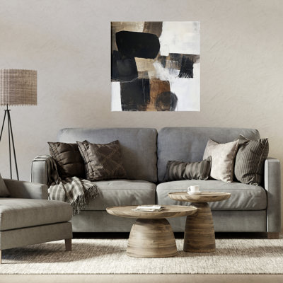 Toile à motif abstrait Earthly Hues, par Petal Prints Design