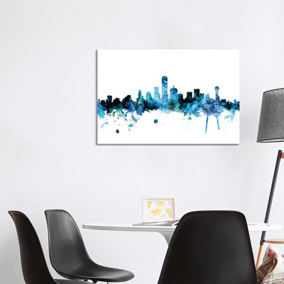 Dallas, Texas Skyline by Michael Tompsett - Wrapped Canvas Gallery-Wrapped Canvas Giclée