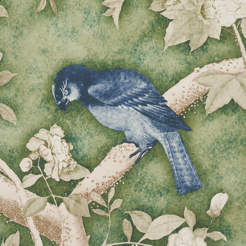 Schumacher x Mary McDonald Les Oiseaux Panel Set, Jade