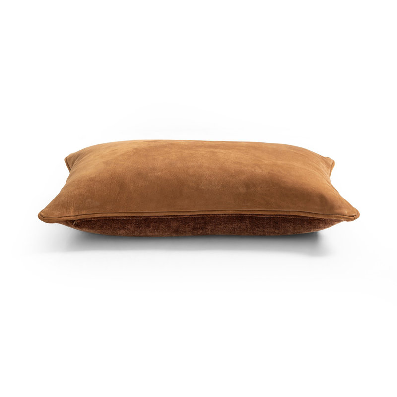 Olsen Pillow-Nubuck Cigar, Cognac, Rectangle 16"H x 24"W