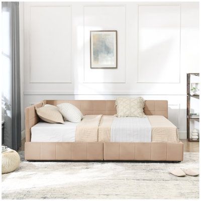 Structure de lit capitonnée avec rangement, canapé-lit avec dossier confortable et accoudoirs, lit pour chambre à coucher, salon, velours, rose (80,5 po x 59 po x 29,5 po)