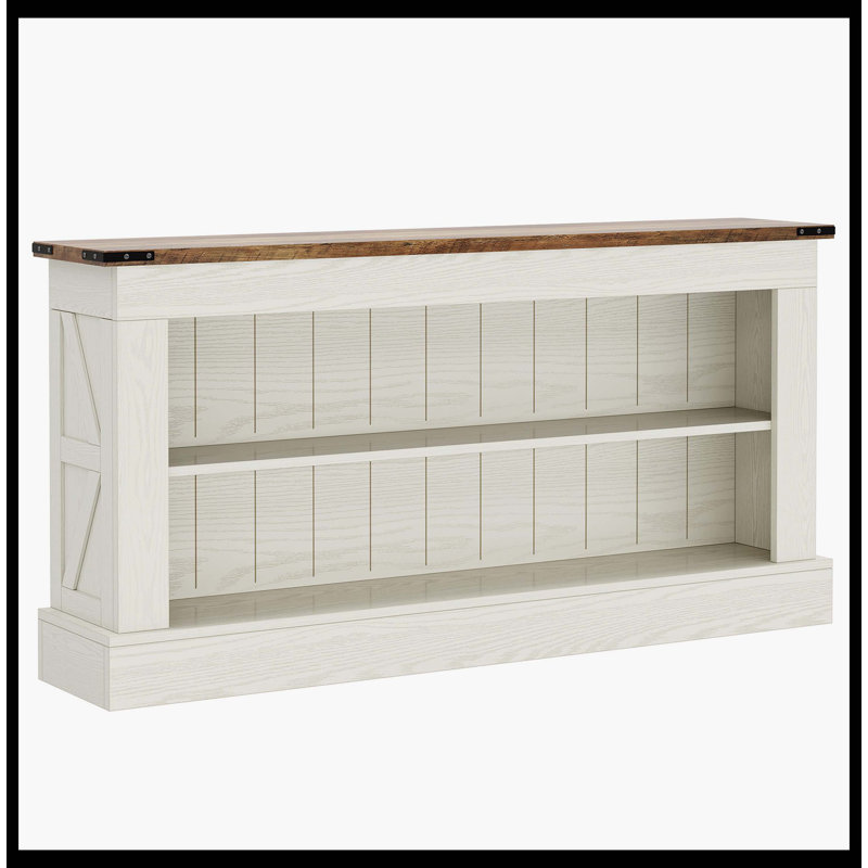 63" Console Table, Long Entryway Table Sofa Table With Storage