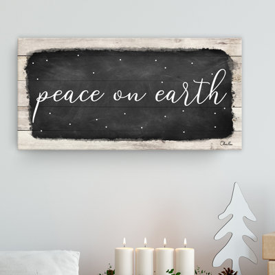 «Peace on Earth I» par Olivia Rose - reproduction d'art textuel sur toile tendue