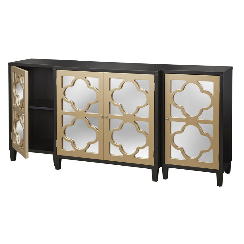 Buffet de 73,5 po de largeur Wealdstone, Noir / or