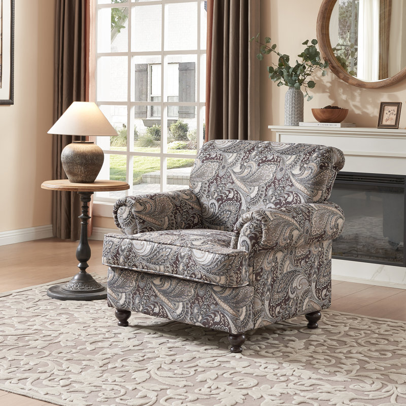 Chaise d'appoint rembourrée Estelle avec pieds en bois massif Estelle