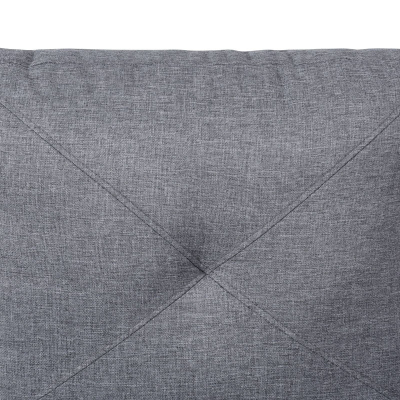 Matte Gray L Shaped Sectional Sofa, Sofa & Chaise, Gray Linen, Left Hand Facing