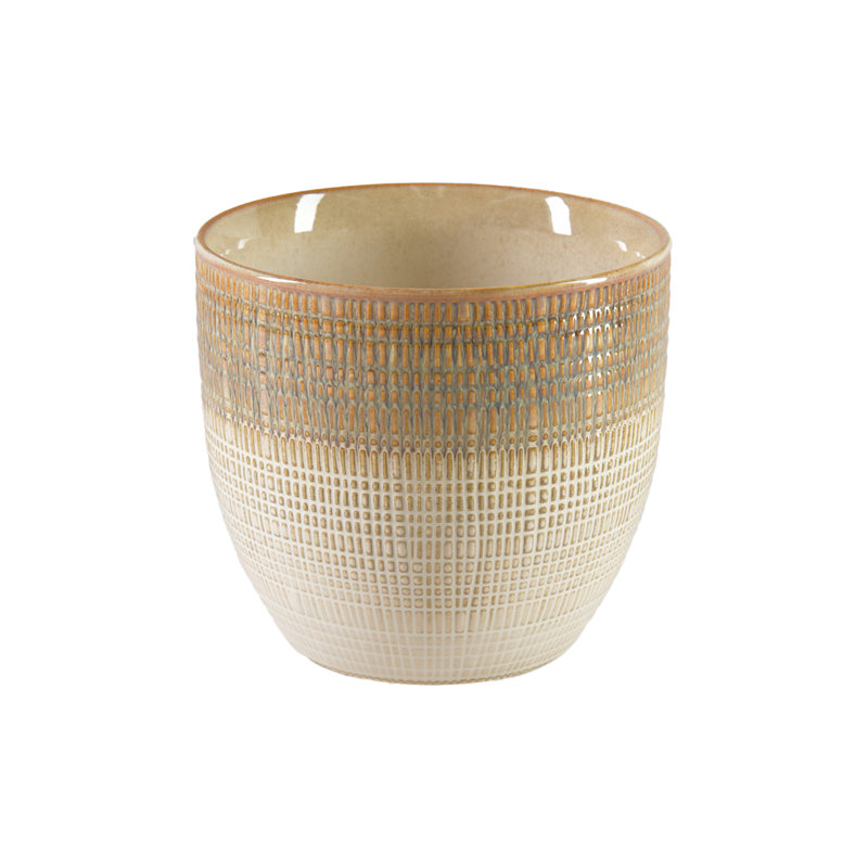 Cache pot en céramique émaillée Ebern Designs