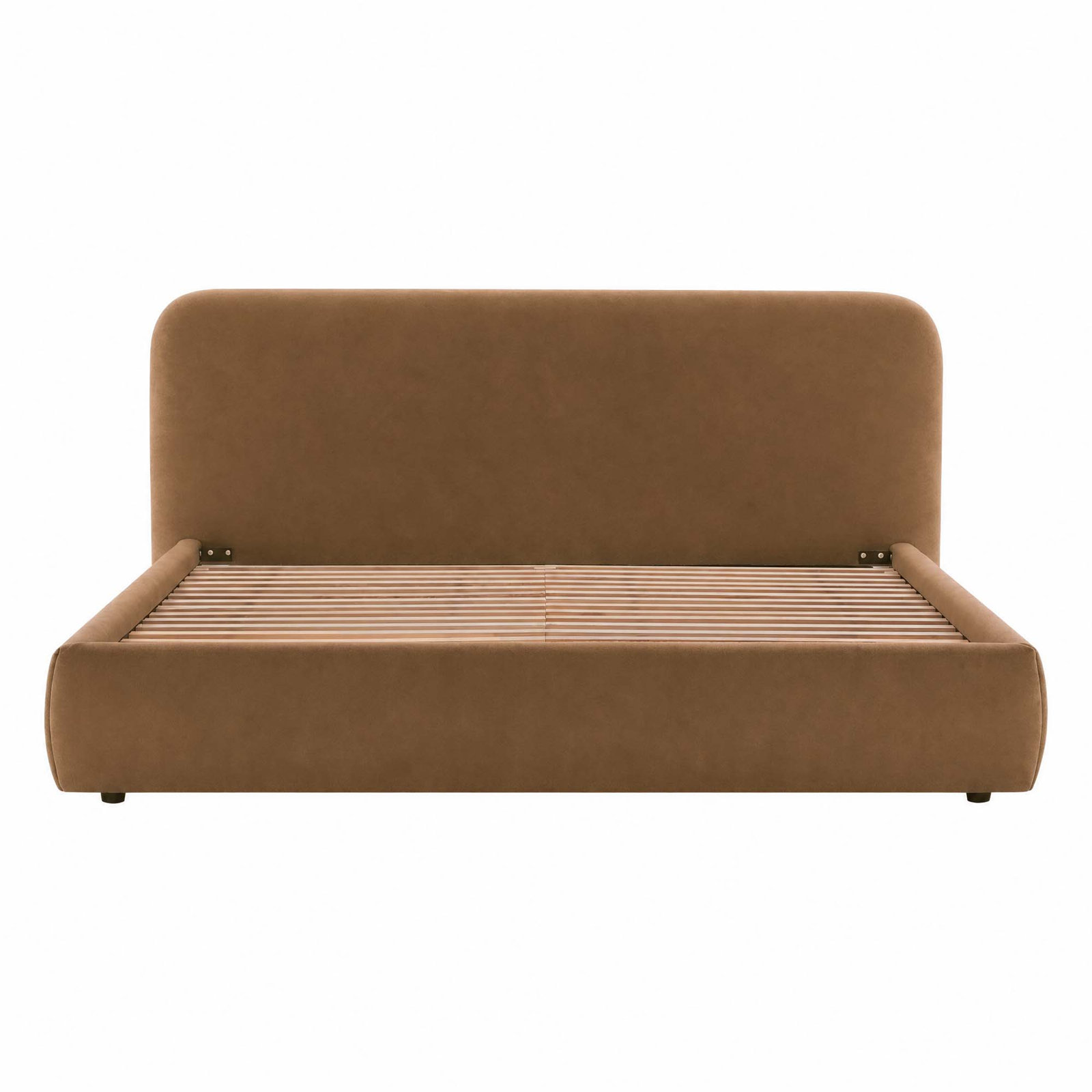 Bella Linen Upholstered Bed, King, Elite Charcoal