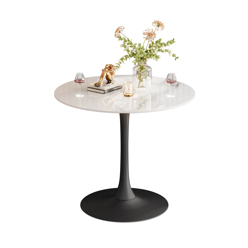 Mercer41 Marble Dining Table Round Kitchen Bistro Table