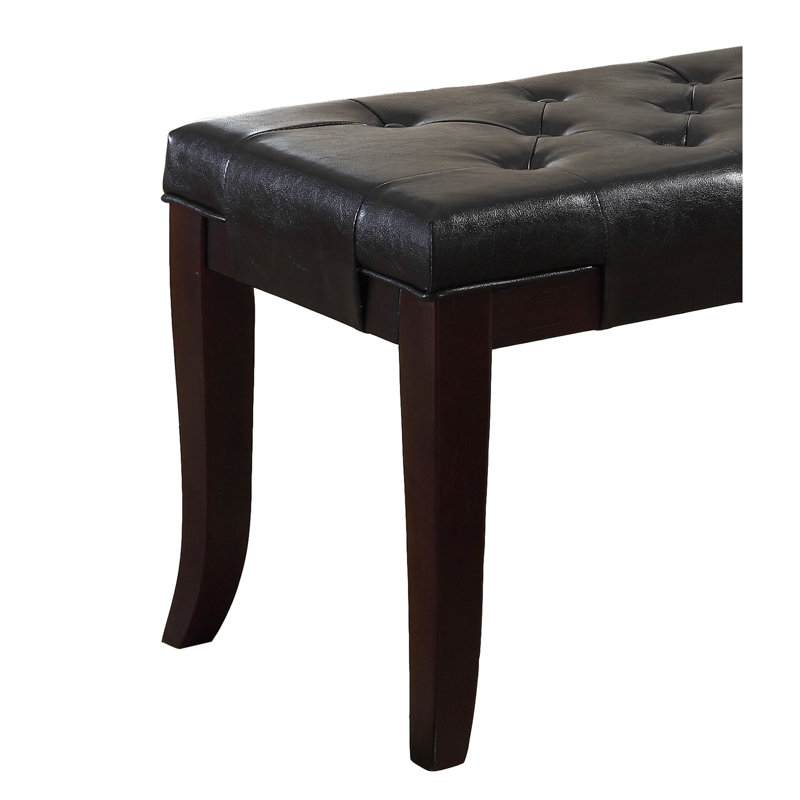 Living Room Bench In , Faux Leather, Home Addition, 44"W X 16"D 18.08"H Leather Seat Bench, Color, Hardwood Construction, For Various Rooms,