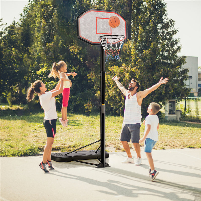 Yaheetech Adjustable Height Portable Full-Size Basketball Hoop
