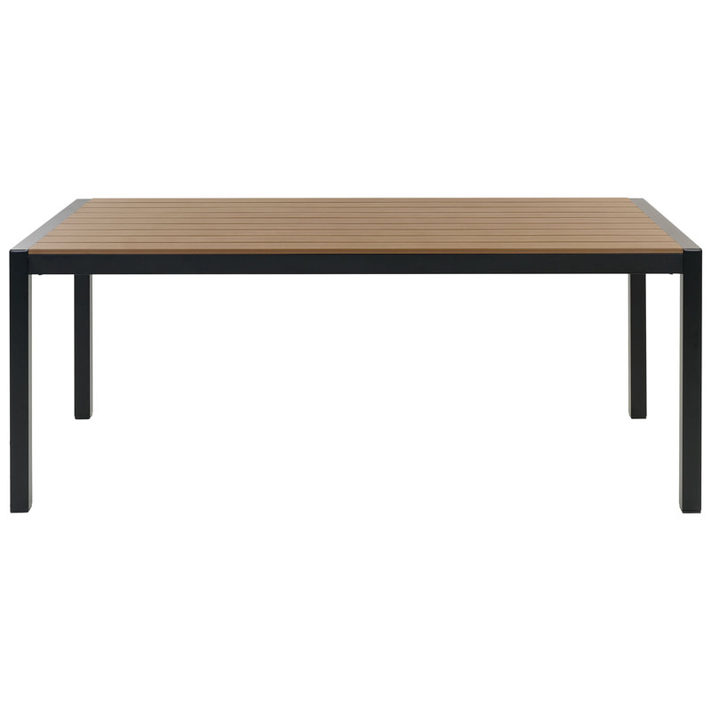 Hillegier Rectangular 180Cm L Table, Brown, Black