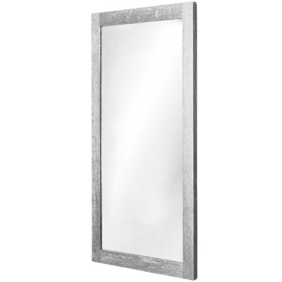 Miroir 30 po x 36 po, cadre en bois gris délavé 2,5 po