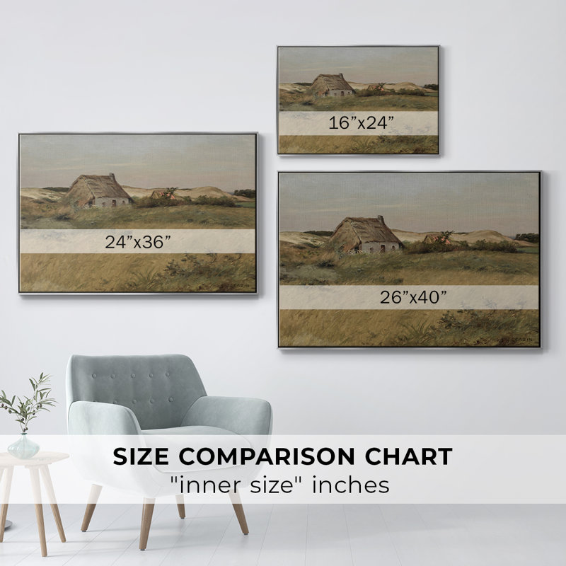 "Vintage Landscape -DCCCLxxi" sur toile, Toile encadrée flottée blanche, H 25 po x l 37 po x P 2 po