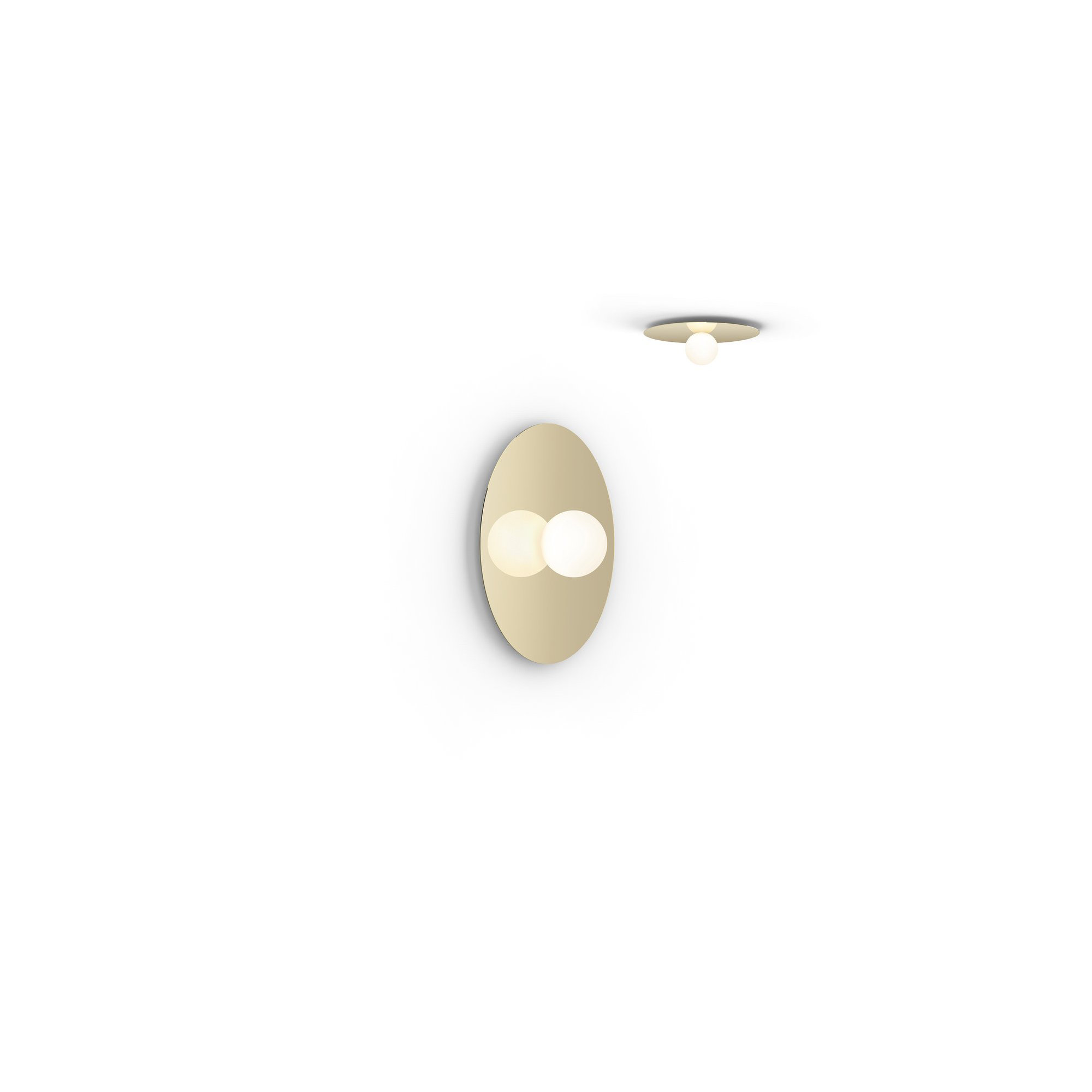Bola Flush Disc, 6.5" H x 18" W x 18" D, Brass