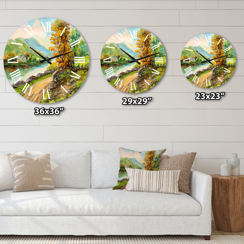 Horloge murale en bordure de campagne, Grand