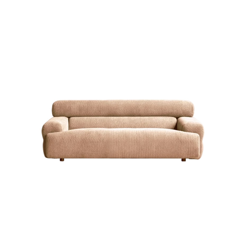 Canapé rétro en tissu simple, Kaki