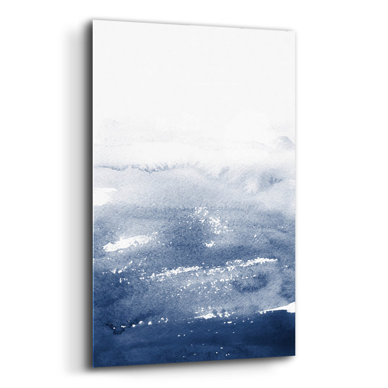 «The Deep Blue» par Brandon Wong, art mural en verre acrylique, H 16 po x l 12 po x P 0,13 po
