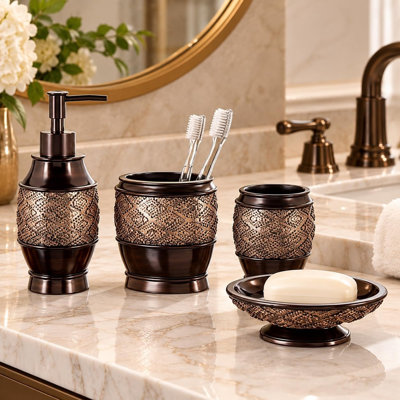 Ensemble d'accessoires de salle de bain 4 pièces