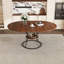 Ensemble de table à manger ronde extensible et chaises rembourrées, peu encombrant-1158155096-1158155097