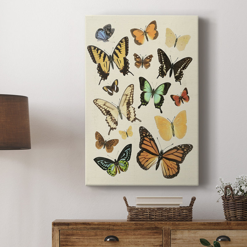 Collected Flutter I -Custom Wrapped Gallery Cavas, 18" H x 12" W
