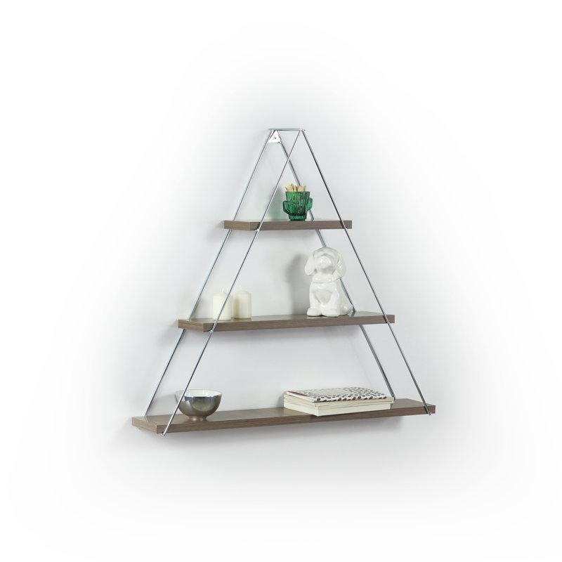 Wall Mounted Shelves Wood Small Wall Mounted Shelves Solid Wood Floating Shelves, Brown