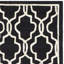 Tapis noir en laine fait à la main Cannen-1797266299
