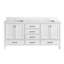 Meuble de rangement moderne pour salle de bain, meuble-lavabo autoportant avec double cuve