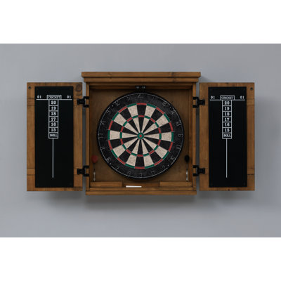 American Heritage Bristle Dartboard Cabinet Set with Darts