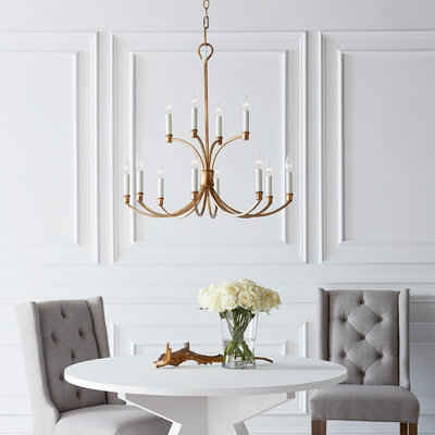 Lustre classique / traditionnel à 12 lumières de style bougie Micaylah par Chapman & Myers