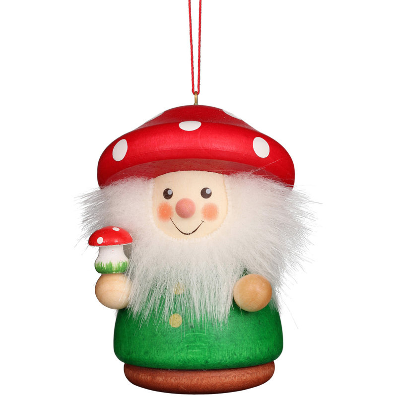 3'' Handmade Wood Hanging Figurine Ornament