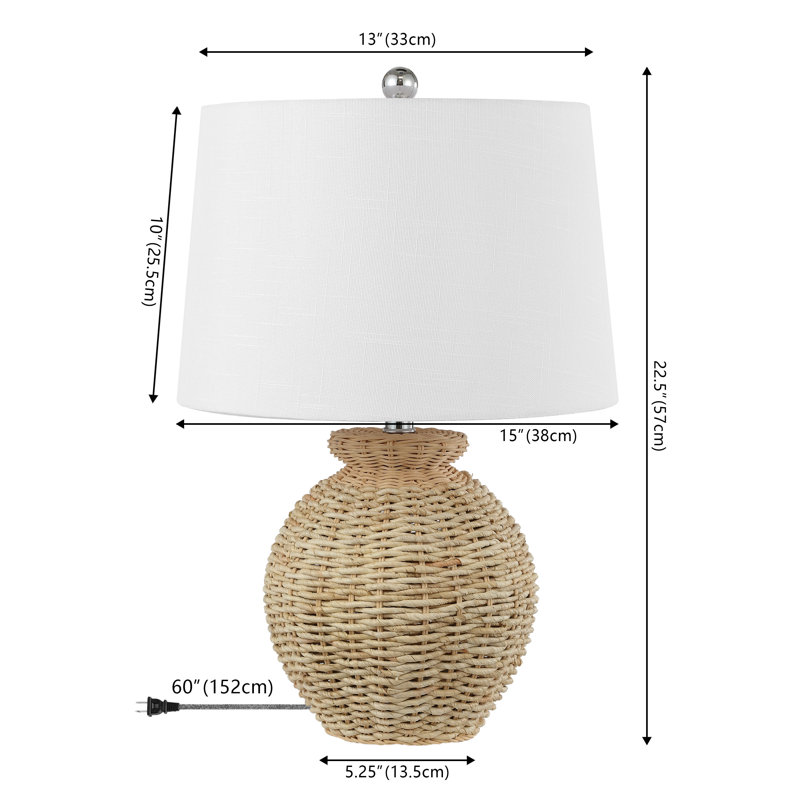 Nora 22" Rustic Coastal Globe LED Table Lamps