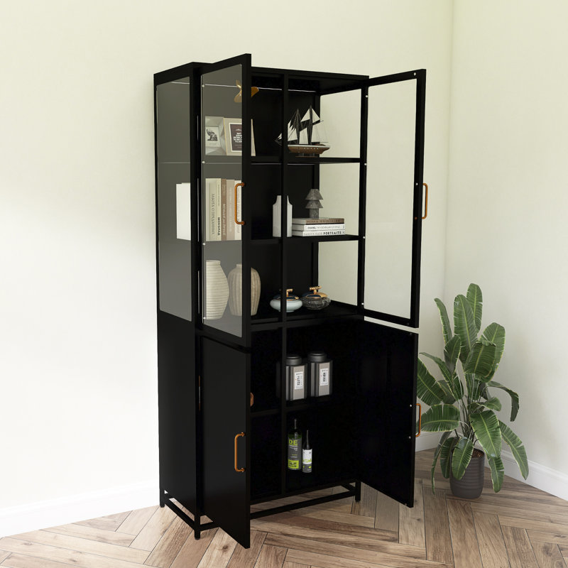 Vitrine de 76,75 po de hauteur, Noir