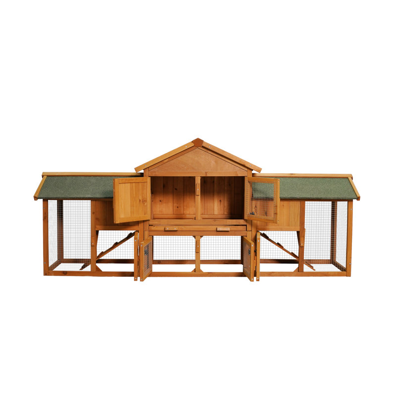 Cage de 79,5 po avec 2 couloirs pour petits animaux, plateau amovible, toit imperméable à deux niveaux et enclos pour animaux de compagnie, cochon d'Inde généreux, hamster