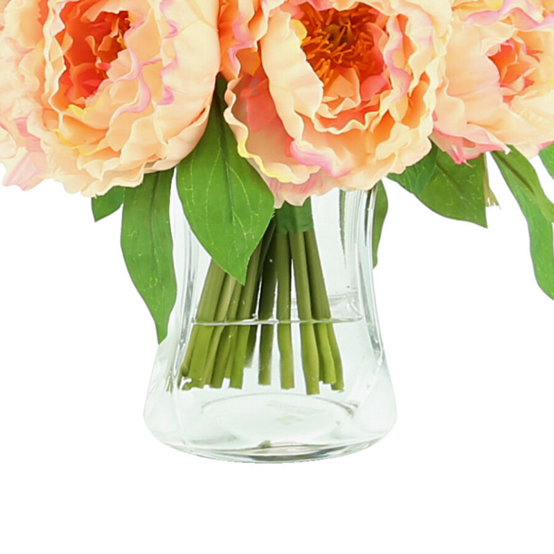 Peony In Glass Vase