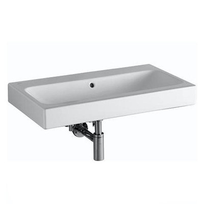 White Ceramic Rectangular Bathroom Sink